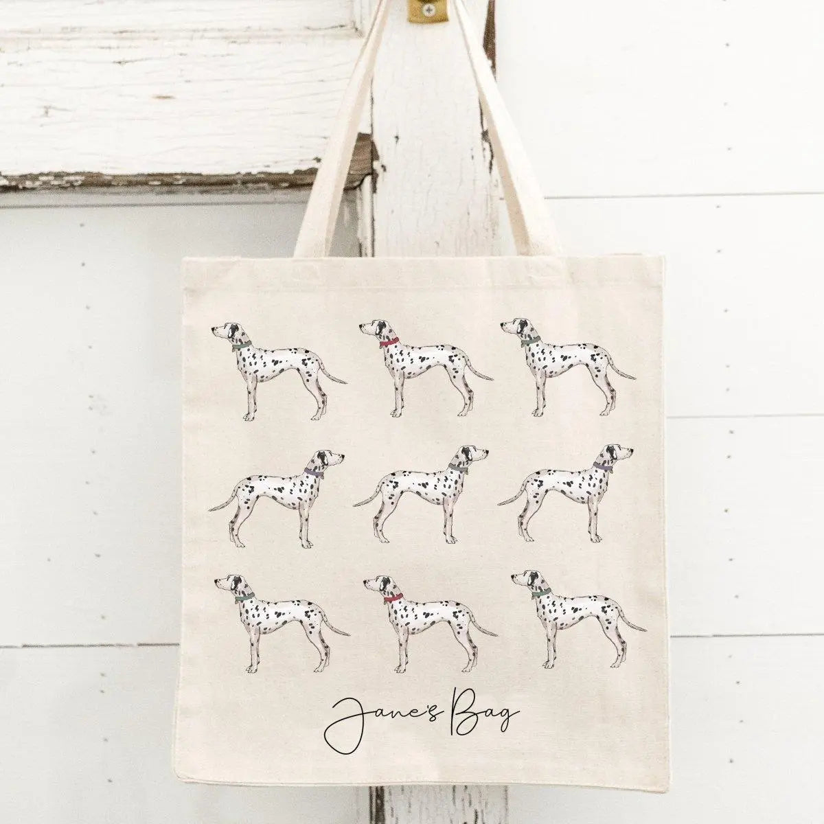 Personalised Dalmatian Tote Bag, Dalmatian Gift For Her, Name Tote Bag, Dalmatian Gifts, Dog Tote Bag, Personalised Tote Bag, Dog Gifts - Amy Lucy