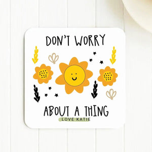 Personalised Don't Worry Gift, Sunflower Gift, Positivity Gift, Encouragement Gift, Friendship Gift, Best Friend, Positive Mental Health, - Amy Lucy