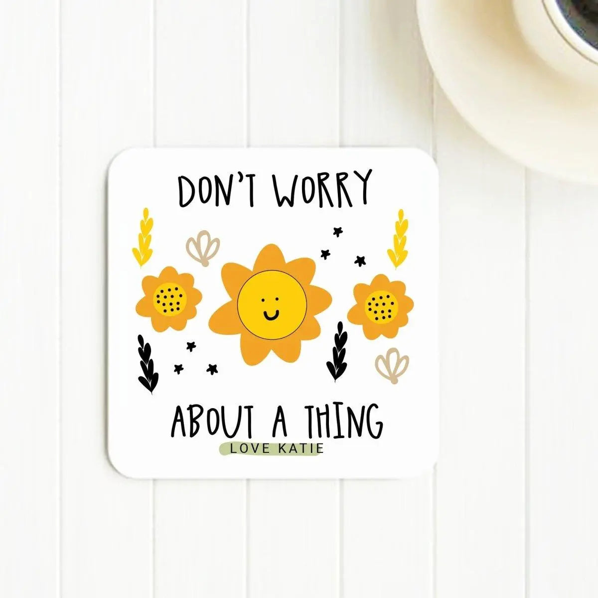 Personalised Don't Worry Gift, Sunflower Gift, Positivity Gift, Encouragement Gift, Friendship Gift, Best Friend, Positive Mental Health, - Amy Lucy