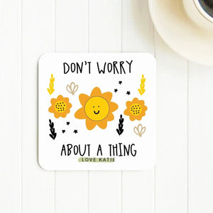 Personalised Don't Worry Gift, Sunflower Gift, Positivity Gift, Encouragement Gift, Friendship Gift, Best Friend, Positive Mental Health, - Amy Lucy