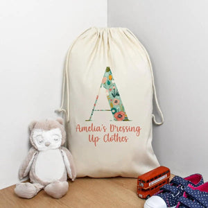 Personalised Dressing Up Bag, Personalised Toy Sack, Custom Toy Bag, Child's Storage Bag, Custom Gift Sack, Toy Bag, Toy Storage, Cotton Bag - Amy Lucy