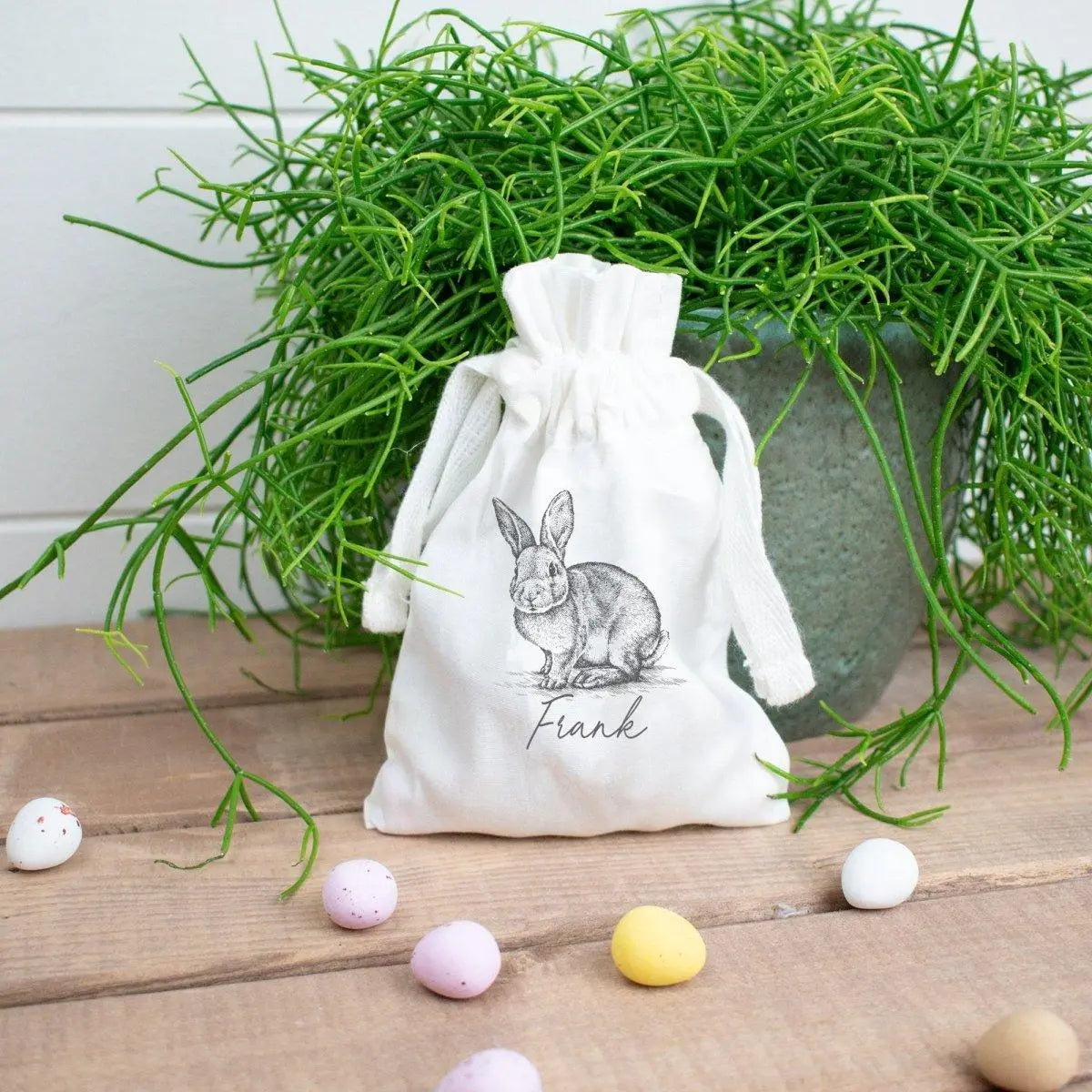 Personalised Easter Mug Set, Easter Bunny Mug, Vintage Rabbit Mug, Easter Gift Her, Mini Egg Bag, Personalised Easter Gift Set, Easter Mug - Amy Lucy