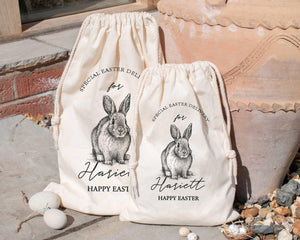Personalised Easter Sack, Easter Bunny Treat Bag, Personalised Child's Easter Bag, Easter Bag Egg Hunt - Amy Lucy