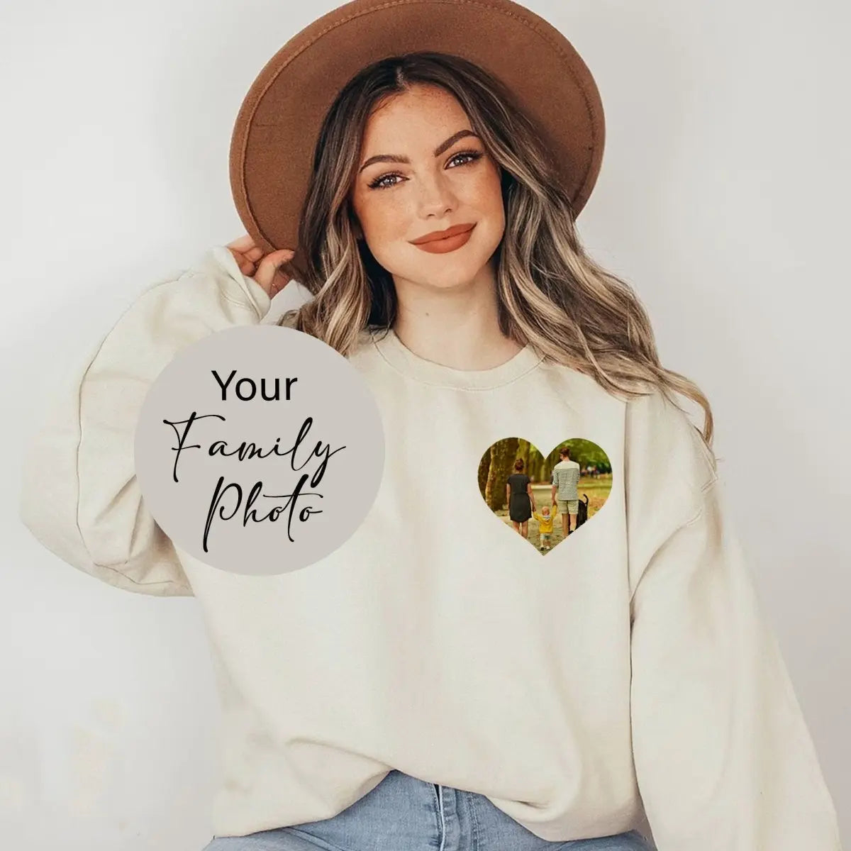Personalised Family Photo Sweater, Mum Sweater, Mum Gift, Custom Mother's Day Gift, Photo Jumper, Family Photo Gift, - Amy Lucy