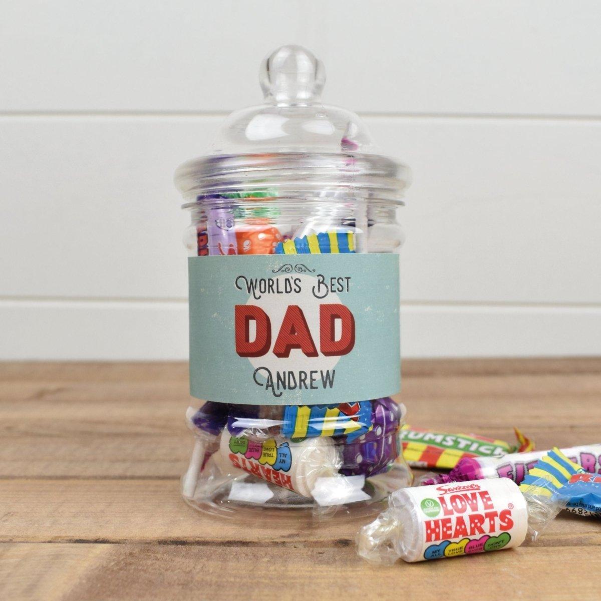 Personalised Father's Day Gift, Father's Day Sweets, Best Dad Gift, Sweet Jar, Gift for Him, Granddad Sweet Jar, Dads Sweets, Sweet Jar - Amy Lucy