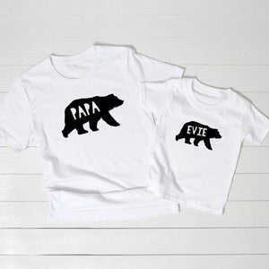 Personalised Fathers Day T-shirt, Matching Family Bear T-shirts, Father and Son Matching Tops, Father Daughter Shirts, Daddy Bear T-shirt - Amy Lucy