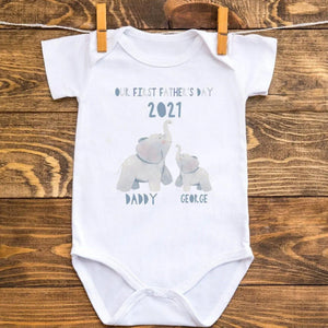 Personalised First Fathers Day Baby Vest, First Fathers Day Gift, First Fathers Day Bodysuit, Personalised Baby Grow Gift, Fathers Day Gift - Amy Lucy
