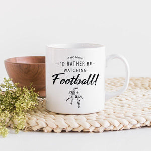 Personalised Football Mug, Father's Day Football Gift, Football Dad Gift, Granddad Football Gift, Personalised Tin Mug, Enamel Mug, Dad Gift - Amy Lucy