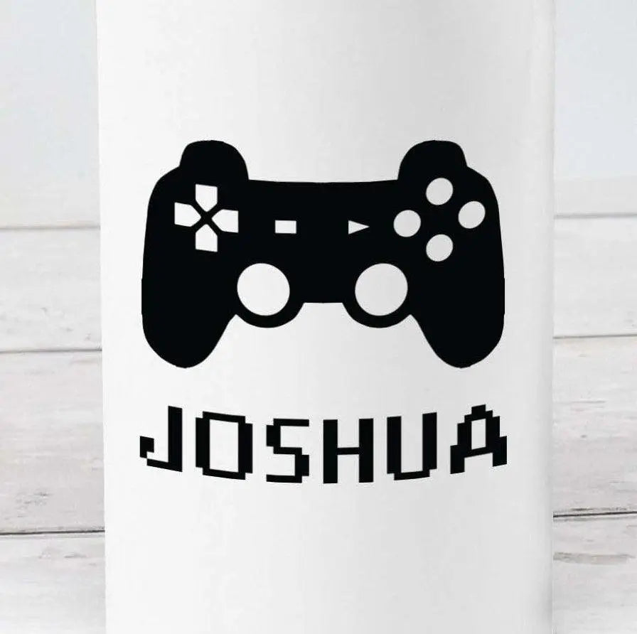 Personalised Gamer Water Bottle, Gaming School Bottle, Kids Gamer Drink Bottle, Boys School Flask, Kids Children Student Drinks Cup, - Amy Lucy
