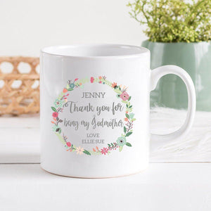 Personalised Godmother Gift, Will You Be My Godmother Mug, Godparents Mug Custom Gift, Godmother Gift, Enamel Mug, Personalised Mug, For Her - Amy Lucy