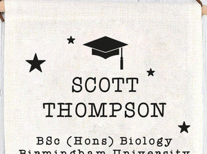 Personalised Graduation Gift, Graduate Gift, Graduate Wall Hanging, Graduation Gift for Her, Graduate Wall Art, Uni Graduation Gifts, - Amy Lucy