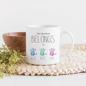 Personalised Granddad Mug, Father's Day Granddad Gift, Dad Gift, Granddad Belongs To Gift, Personalised Grandad Gift, Fathers Day Mug, Child - Amy Lucy