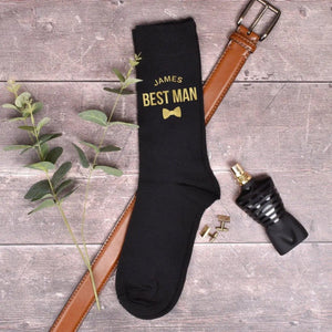 Personalised Groom Socks, Groomsman Socks, Best Man Socks, Men's Wedding Socks, Groom Gift, Groom Attire, Groomsman Underwear, Usher Socks, - Amy Lucy