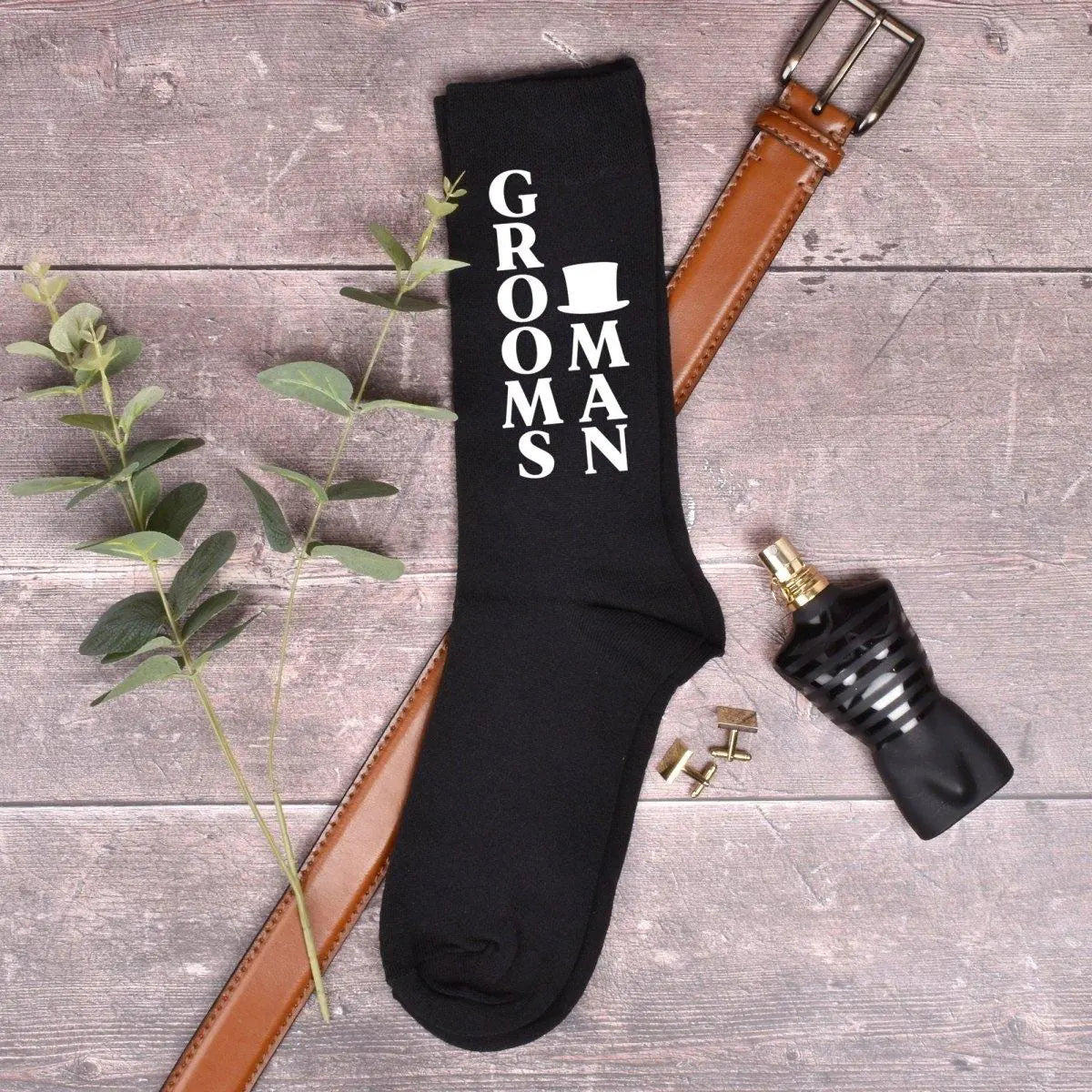 Personalised Groom Socks, Groomsman Socks, Men's Wedding Socks, Groom Gift, Groom Attire, Groomsman Underwear, Usher Socks, Best Man Socks, - Amy Lucy