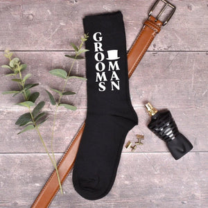 Personalised Groom Socks, Groomsman Socks, Men's Wedding Socks, Groom Gift, Groom Attire, Groomsman Underwear, Usher Socks, Best Man Socks, - Amy Lucy