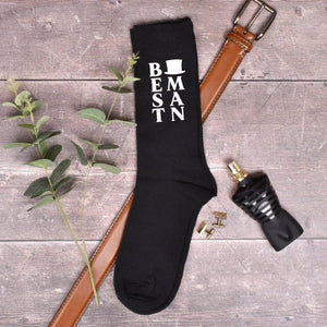 Personalised Groom Socks, Groomsman Socks, Men's Wedding Socks, Groom Gift, Groom Attire, Groomsman Underwear, Usher Socks, Best Man Socks, - Amy Lucy