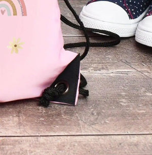 Personalised Gym Bag Kids, Girls Rainbow Gym Bag, Girls Drawstring Bag, School Bag, Rainbow School PE Bag, Rainbow Pump Bag, Nursery Bag - Amy Lucy