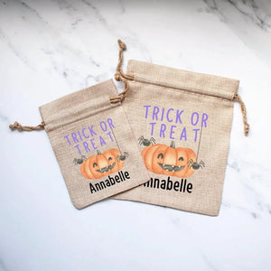 Personalised Halloween Treat Bag, Halloween Loot Bag, Halloween Treat Bags, Halloween Small Bags, Halloween Gift Bag, Halloween Gift Bags, - Amy Lucy