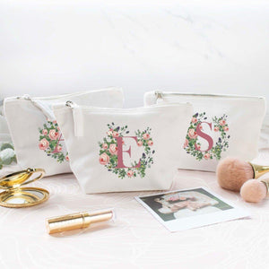 Personalised Initial Makeup Bag, Girl Gift Makeup Bag, Cosmetic Bags, Makeup Gift, Teen Gift, Stocking Filler, Period Bag, Initial Gift, - Amy Lucy