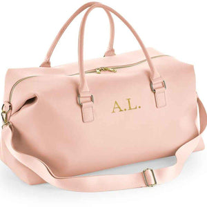 Personalised Initials Monogram Weekend Holdall Bag With Strap, Large Travel Bag, Initials Luggage Bag, Embroidered Bag, - Amy Lucy