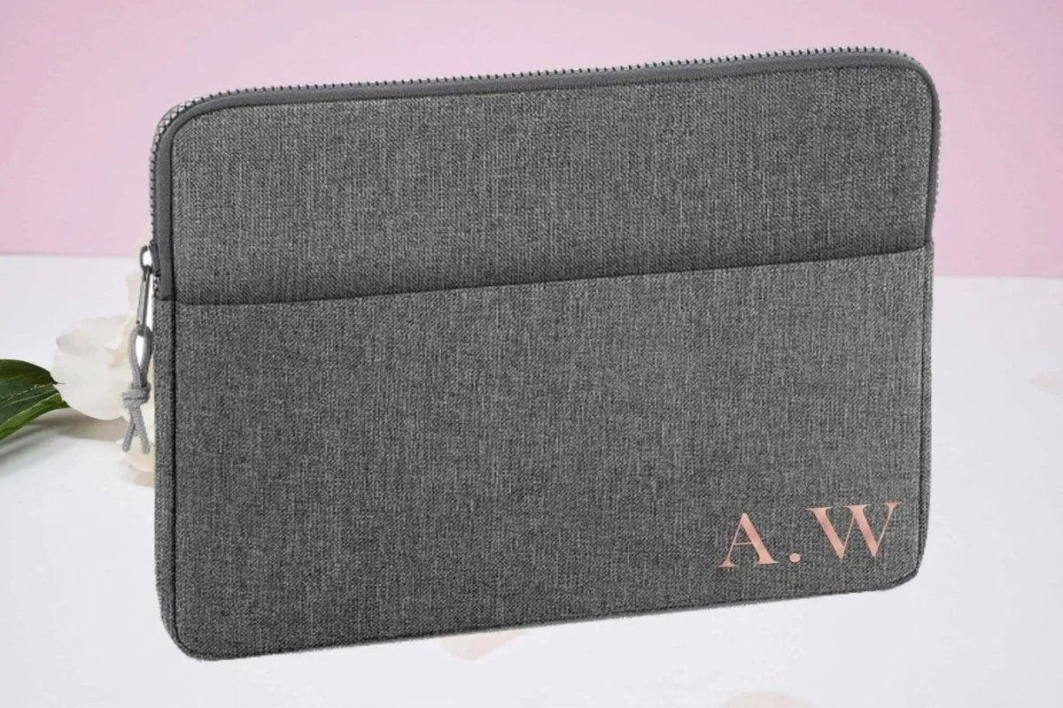 Personalised Laptop Bag 15" Inch, University Gift, Custom Laptop Case, Initial Tablet Bag, Monogram Document Bag, Laptop Case, Computer Bag - Amy Lucy