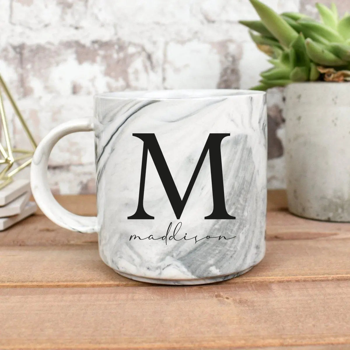 Personalised Marble Mug, Bridesmaid Mug, Custom Initial Mug, Personalised Office Mug, Name Mug, Coffee Mug, Gift for Her, Marble Homeware - Amy Lucy