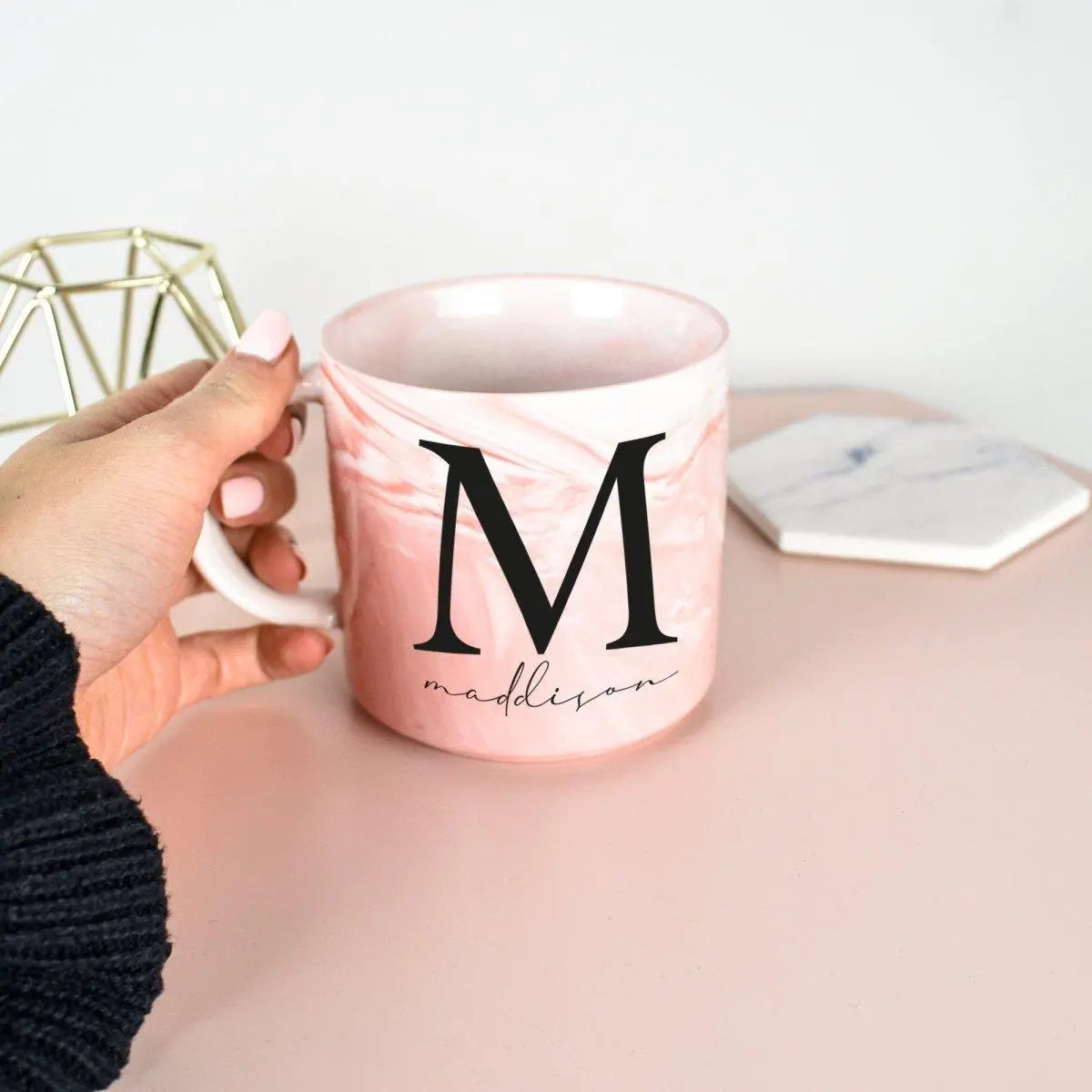 Personalised Marble Mug, Bridesmaid Mug, Custom Initial Mug, Personalised Office Mug, Name Mug, Coffee Mug, Gift for Her, Marble Homeware - Amy Lucy