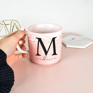 Personalised Marble Mug, Bridesmaid Mug, Custom Initial Mug, Personalised Office Mug, Name Mug, Coffee Mug, Gift for Her, Marble Homeware - Amy Lucy