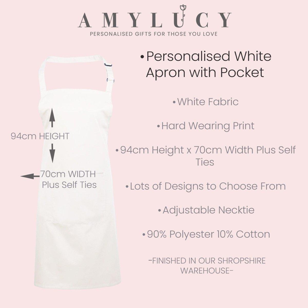 Personalised Men's Apron, Father's Day Dad Gift, Men's Barbecue Apron, Barbecue King, Summer BBQ, Cooking Gift, Apron For Him, Grill Gift - Amy Lucy