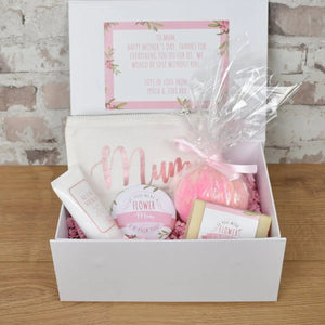 Personalised Mother's Day Gift Box, Mother's Day Spa Gift Box, Mothers Day Gift Set, Mothers Day Hamper, Gift for Mum, Mothers Day Treat Box - Amy Lucy