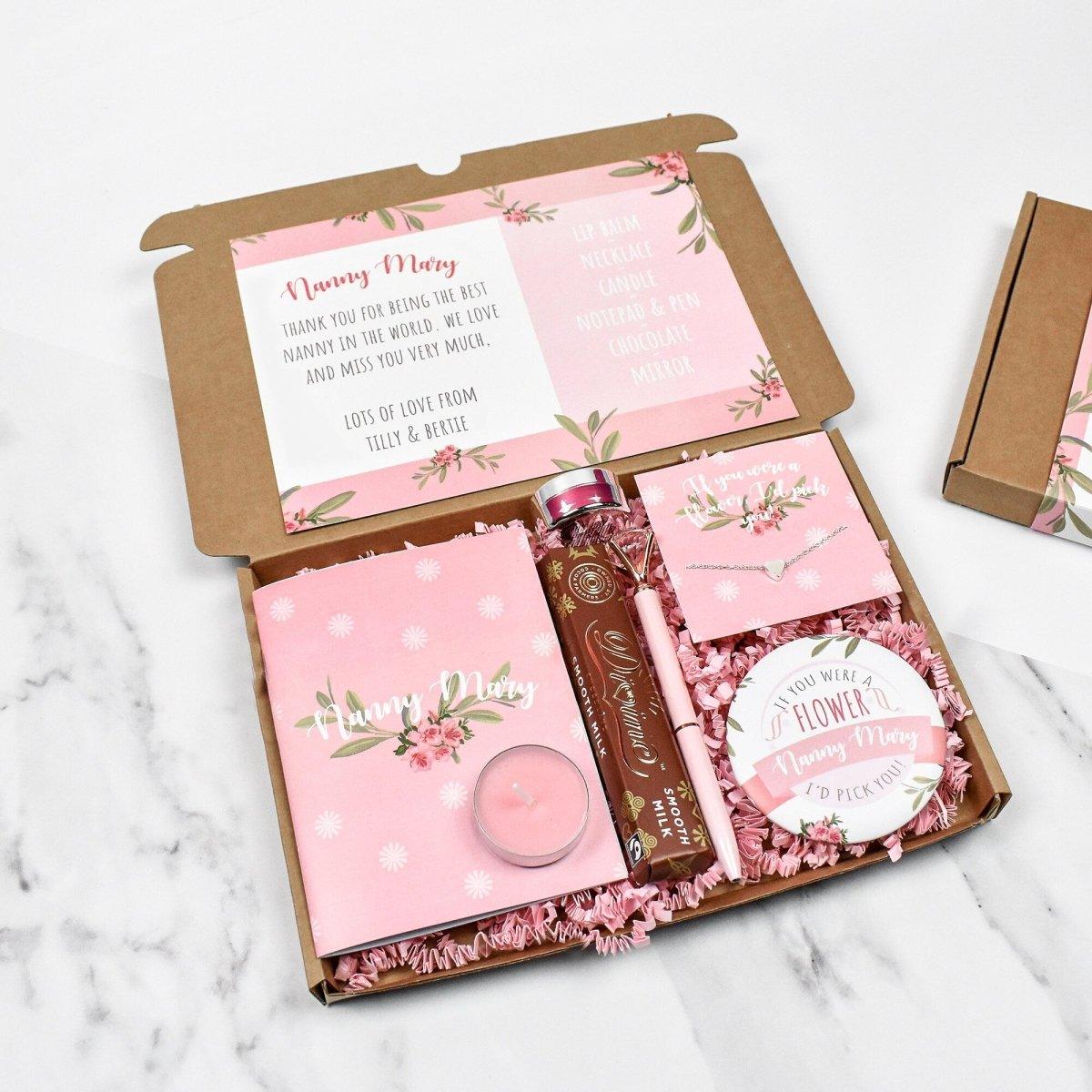 Personalised Mothers Box, Filled Nanny Gift Box, Mothers Day Gift Box Filled, Gift Box For Mum, Personalised Letter Box Gift, Grandma Gift - Amy Lucy