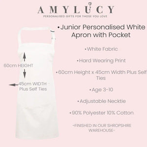 Personalised Page Boy Apron, Page Boy Gift, Blue Theme, Grey Theme, Wedding Page Boy, Wedding Gift, Page Boy Gift, Wedding Day Kids Apron - Amy Lucy