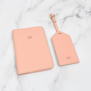 Personalised Passport Holder Set, Name Passport Holder and Luggage Tag, Personalised Luggage Tag, Personalised Travel Set, Holiday Gift Set - Amy Lucy