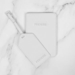 Personalised Passport Holder Set, Name Passport Holder and Luggage Tag, Personalised Luggage Tag, Personalised Travel Set, Holiday Gift Set - Amy Lucy