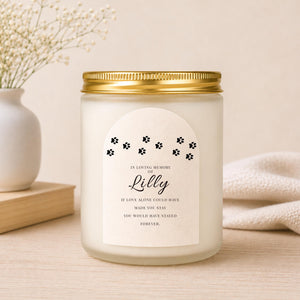 Personalised Pet Memorial Candle gift-box presentation