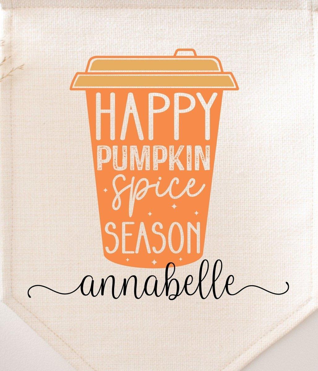 Personalised Pumpkin Spice Sign, Pumpkin Sign, Fall Home Decor, Fall Home Sign, Fall Decoration, Pumpkin Spice Flag, Thanksgiving Flag - Amy Lucy