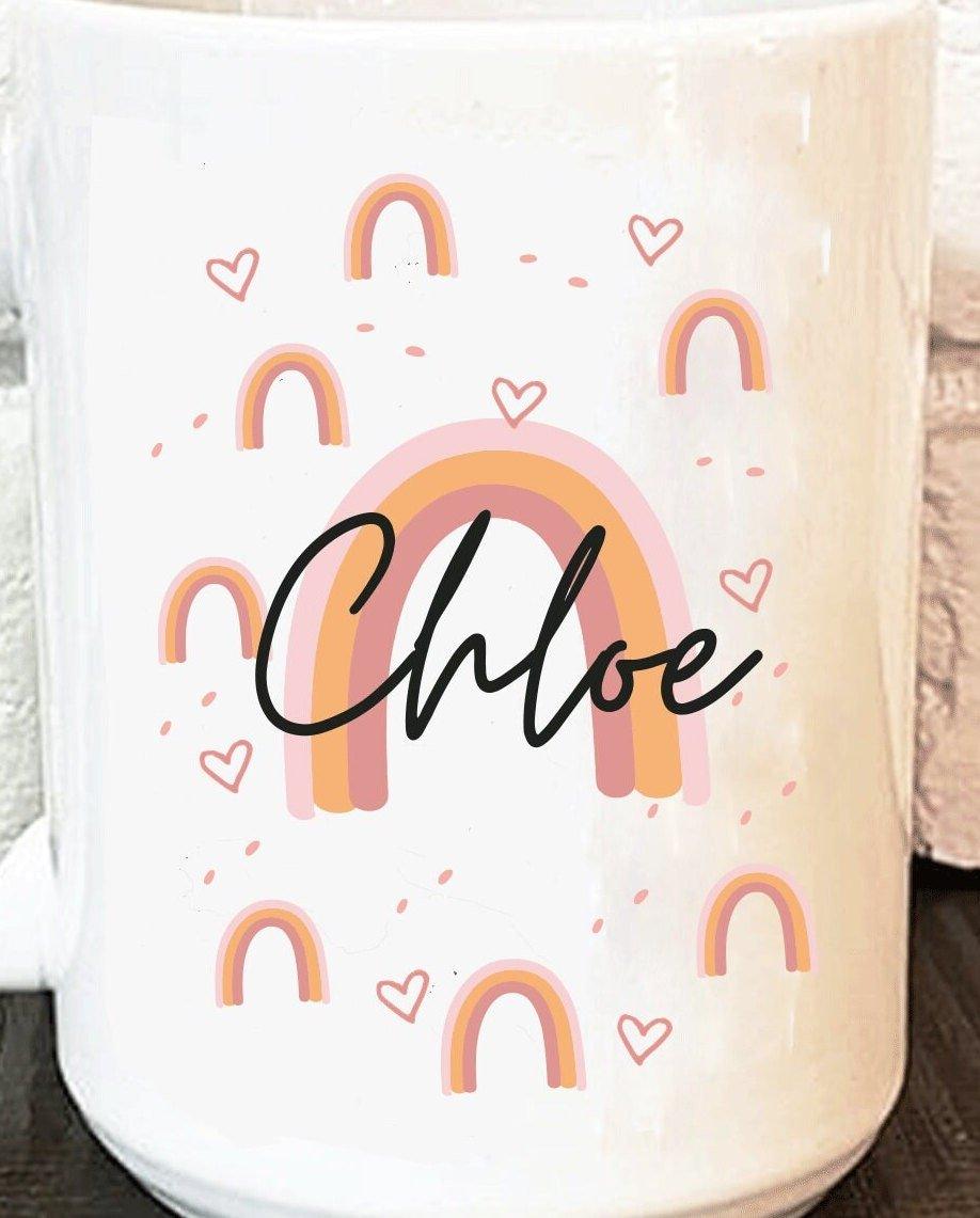 Personalised Rainbow Mug, Girl Mug, Rainbow Large Mug, You Got this Mug, Extra Large Mug, Work Mug, Rainbow Gift, Positivity Gift, 15oz Mug - Amy Lucy
