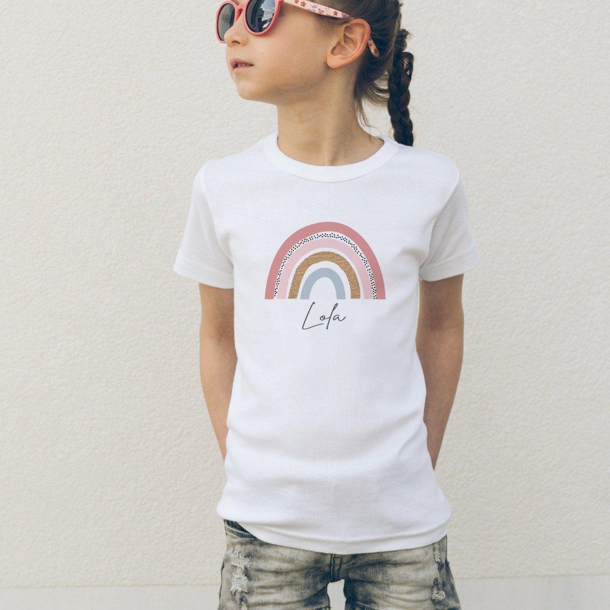 Personalised Rainbow T-shirt, Personalised Rainbow Top, Rainbow Lounge T-shirt, Lounge-wear Tops, Rainbow Clothes, Rainbow Gifts, - Amy Lucy