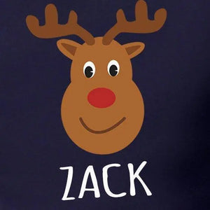 Personalised Reindeer Unisex Jumper, Children's Reindeer Christmas Jumper, Kids Christmas Sweatshirt, Child Christmas Jumper, Gender Neutral - Amy Lucy