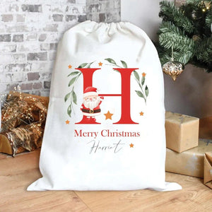 Personalised Santa Sack, Christmas Sack, Child's Kids Christmas Gift Sack, Kids Santa Bag, Santa Toy Bag, Santa Toy Sack, Kids Drawstring, - Amy Lucy