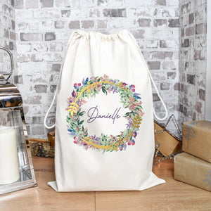 Personalised Santa Sack, Christmas Sack, Child's Kids Christmas Gift Sack, Holiday Sack, Santa Toy Bag, Santa Toy Sack, Kids Drawstring - Amy Lucy