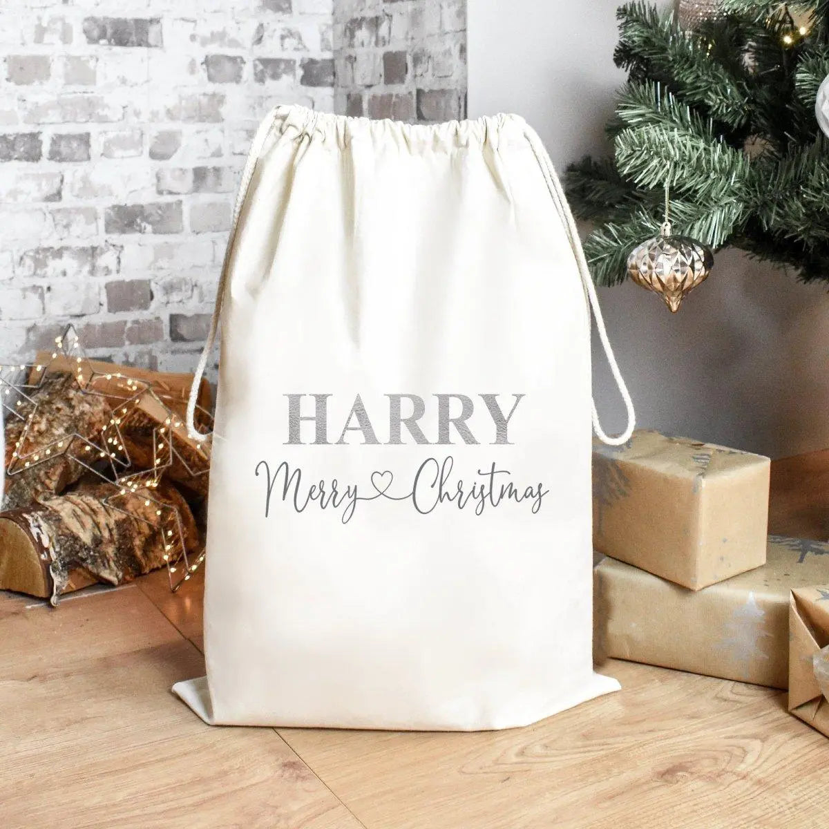 Personalised Santa Sack Rose Gold, Christmas Sack, Child's Kids Christmas Gift Sack, Cotton Santa Bag, Santa Toy Bag, Santa Toy Sack, Wife - Amy Lucy