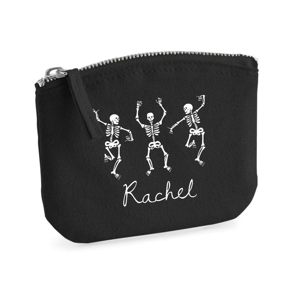 Personalised Skeleton Coin Purse, Skeleton Purse, Skeleton Gift
