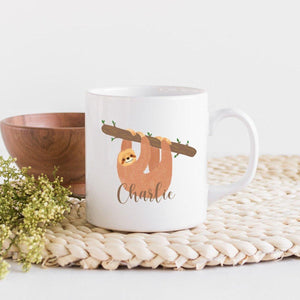 Personalised Sloth Mug, Sloth Gift Mug For Her, Name Mug, Sloth Style Gift, Sloth Kitchen D?cor, Sloth Birthday Gift, Animal Gifts, Sloth - Amy Lucy