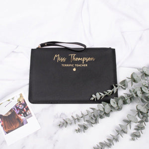 Personalised Teacher Gift, Deluxe Teacher Bag, Deluxe Teacher Gift, Nursery Teacher Gift, Teacher Appreciation, Teacher Assistant Pouch, - Amy Lucy