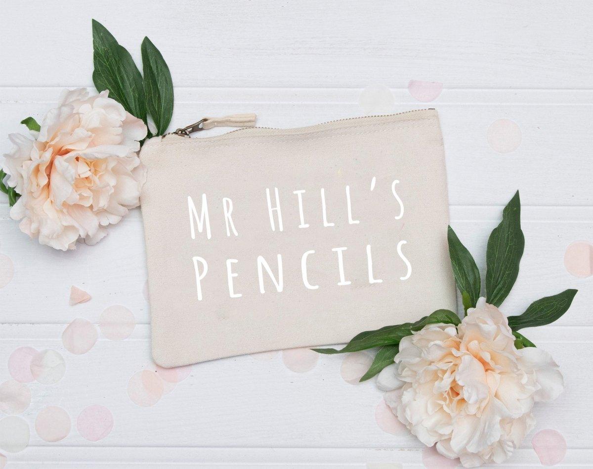 Personalised Teacher Pencil Case, Male Teacher Gift Pencil Case, Man Personalised Teacher Gifts, Personalised Pencil Case, Appreciation - Amy Lucy