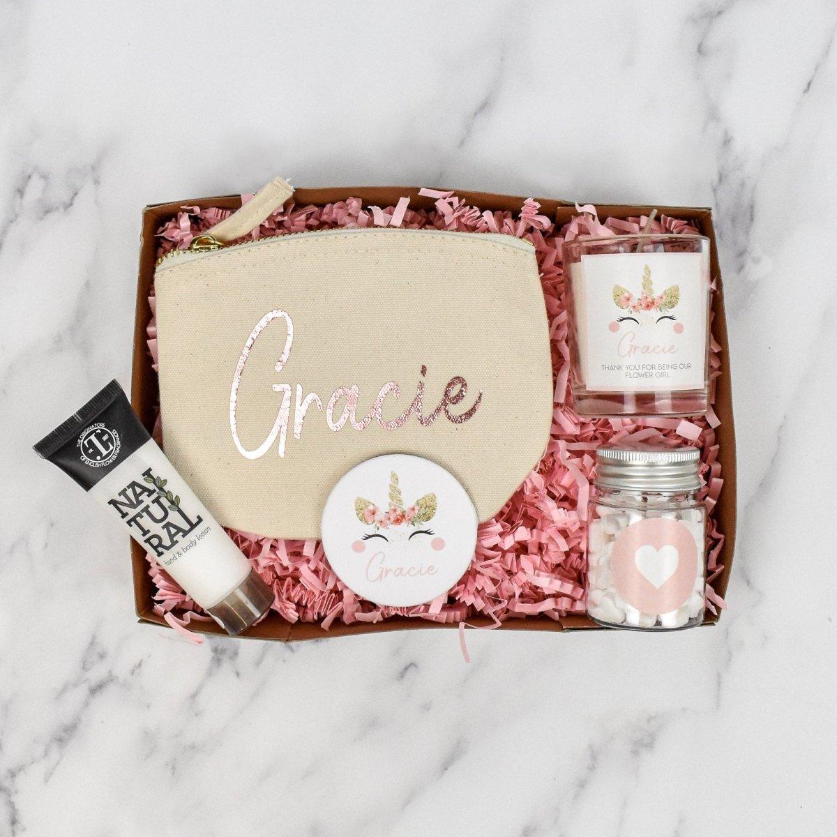 Personalised Unicorn Bridesmaid Proposal Gift Box, Unicorn Filled Thank You Bridesmaid Box, Unicorn Bridesmaid Gift Set, Wedding Thank You - Amy Lucy