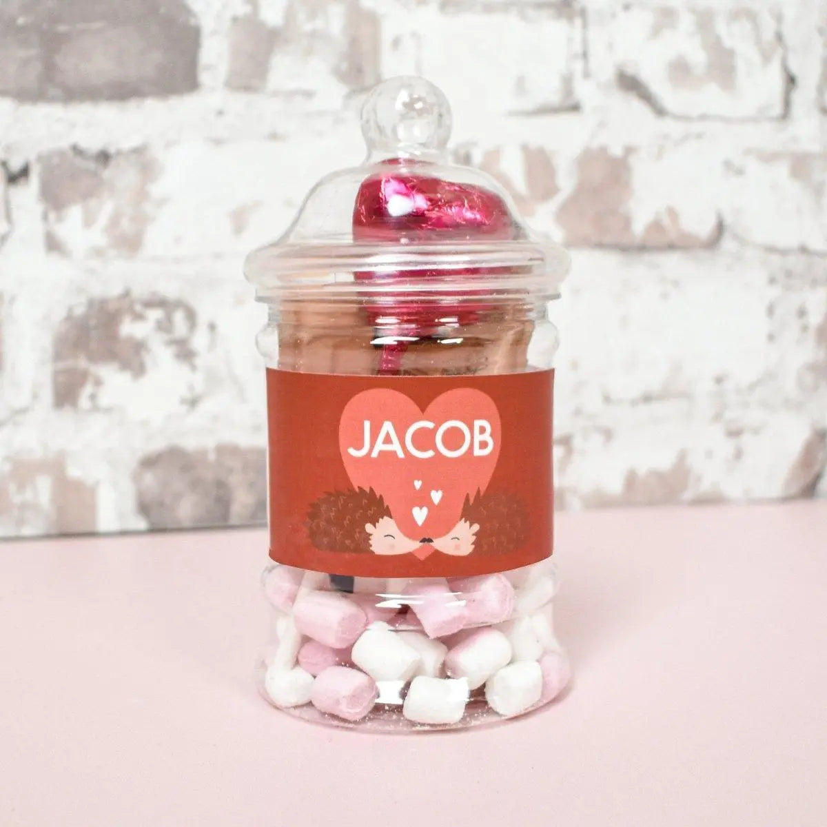 Personalised Valentines Hot Chocolate Kit, Child Valentine's Gift, Novelty Valentines Gift, Valentines Chocolate, Hedgehog Mug Gift - Amy Lucy