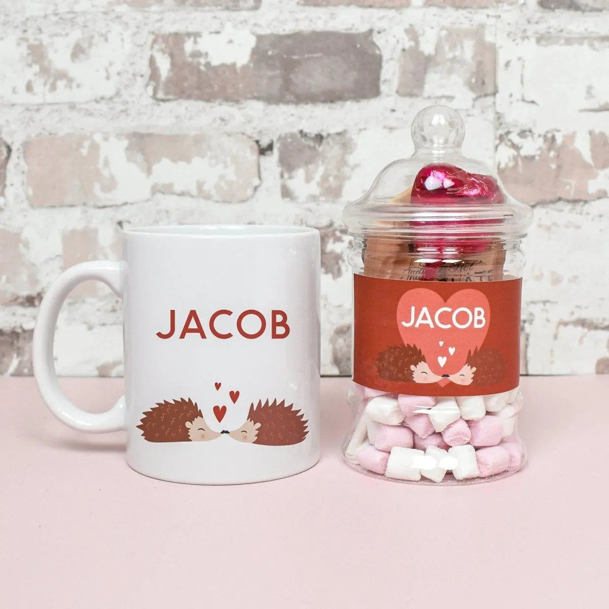 Personalised Valentines Hot Chocolate Kit, Child Valentine's Gift, Novelty Valentines Gift, Valentines Chocolate, Hedgehog Mug Gift - Amy Lucy