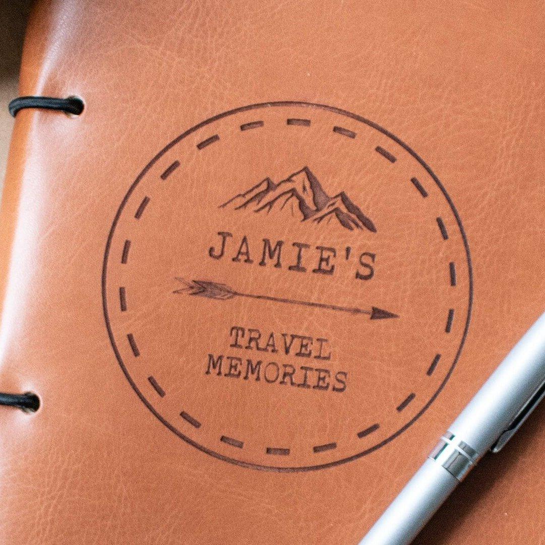 Personalised Vegan Leather Journal, Personalized Travel Notebook, Vegan Gift, Travel Journal, Engraved Journal, Artist Sketchbook, Eco - Amy Lucy